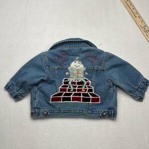 Vintage Baby GAP Embelleshed Jean Jacket Humpty Dumpty Applique 3 - 12 mo months